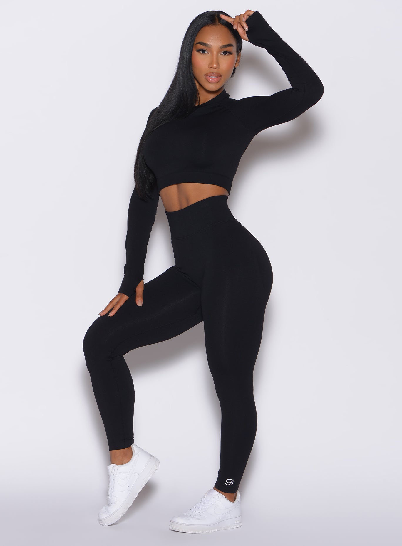 Cheeky Seamless Leggings Black Bombshell Sportswear