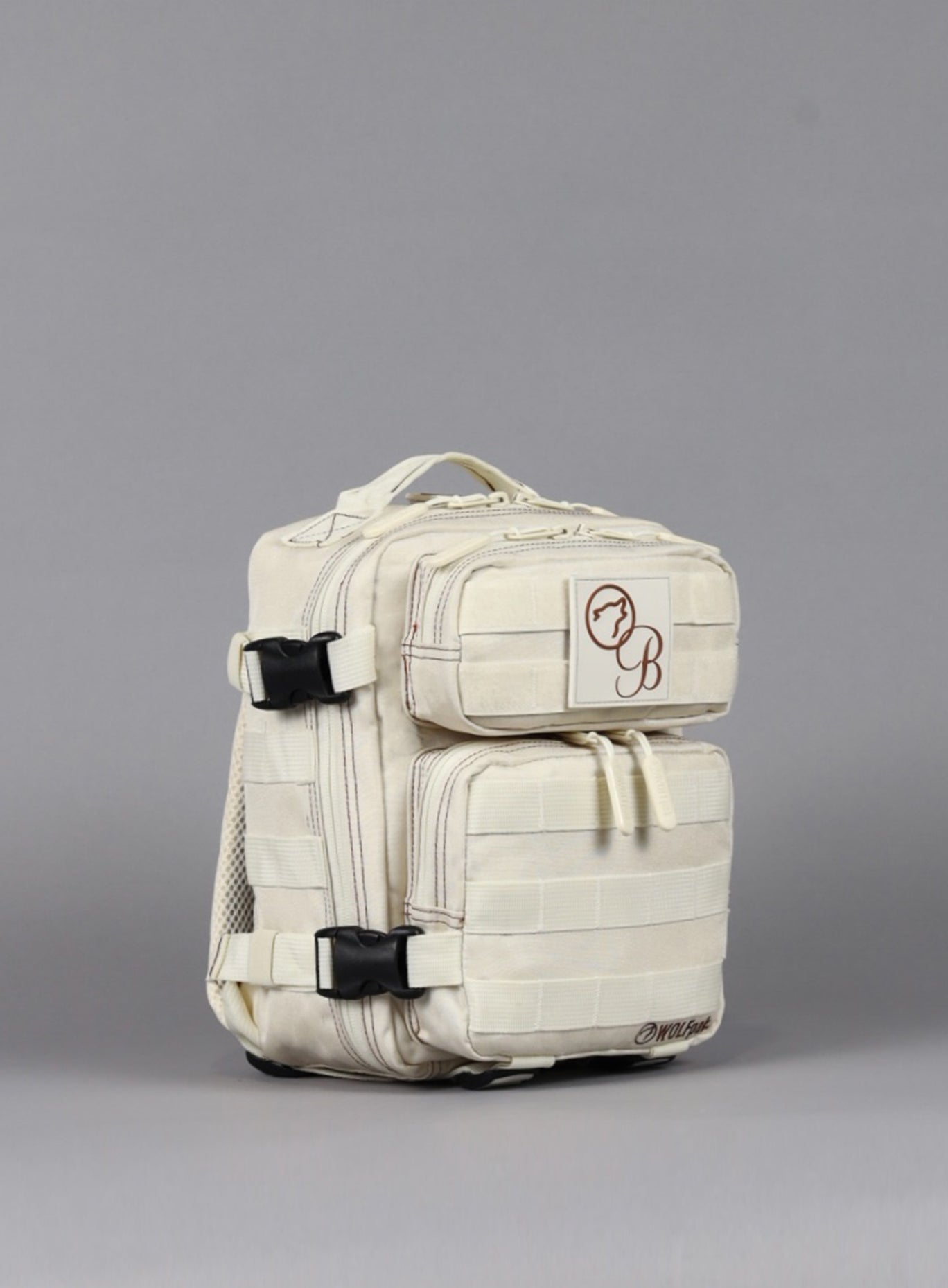 left side view of the 9L Backpack Mini Bombshell Sportswear in Crème color