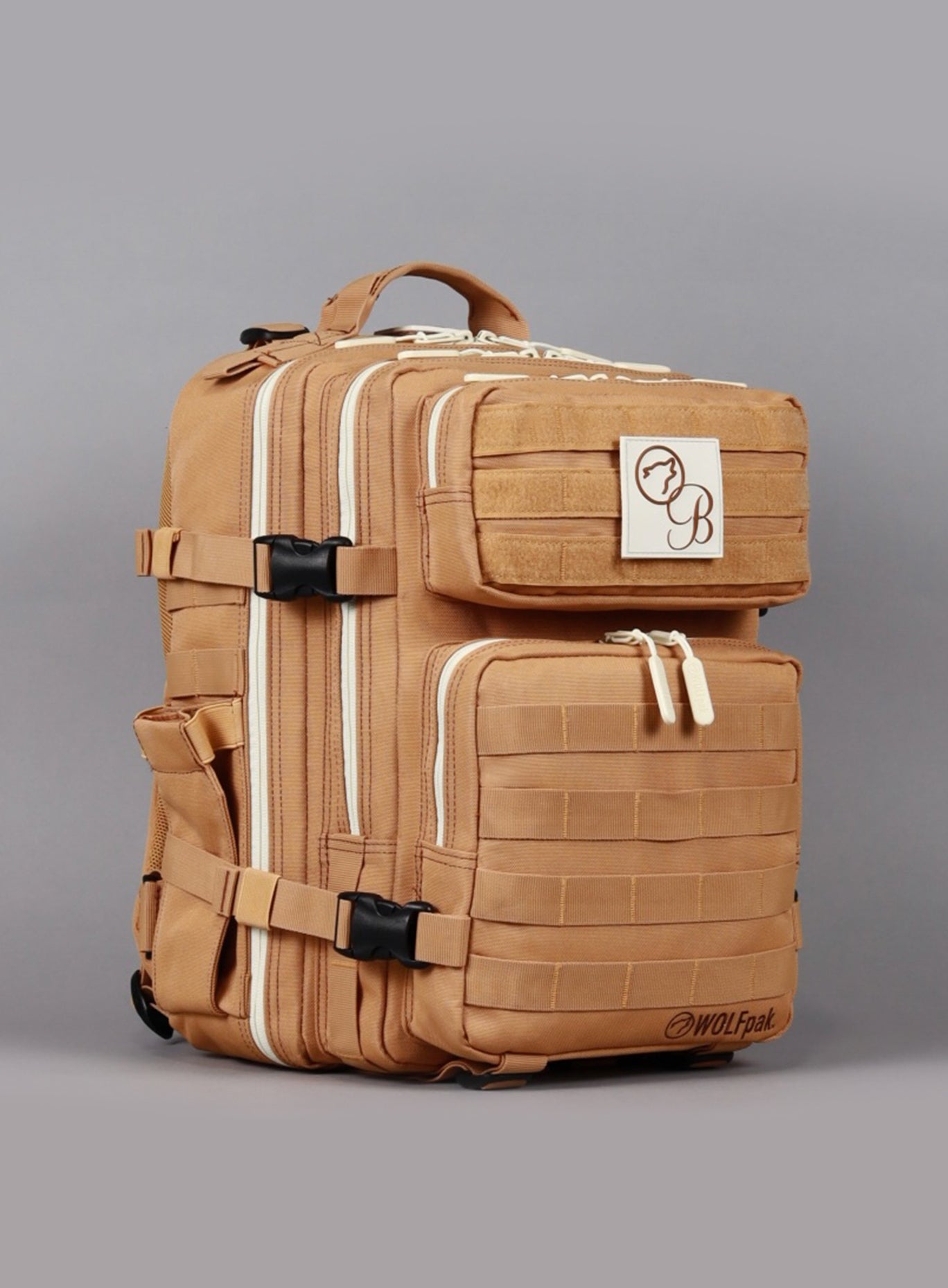 An image showing the left side view of the   25L Backpack Bombshell Sportswear in Caramel color