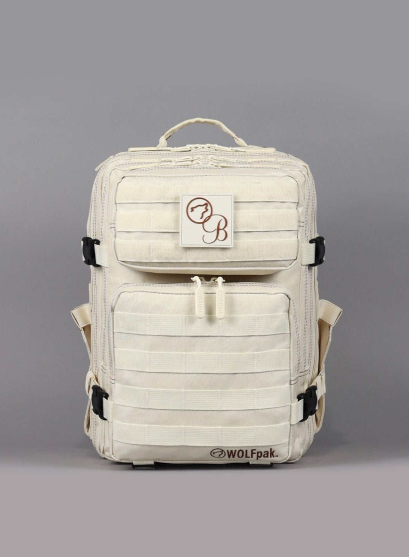 A front perspective of the  25L Backpack Bombshell Sportswear in Crème color