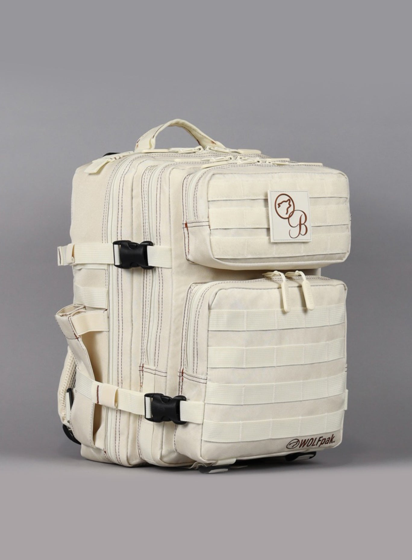 An image showing the left side view of the   25L Backpack Bombshell Sportswear in Crème color