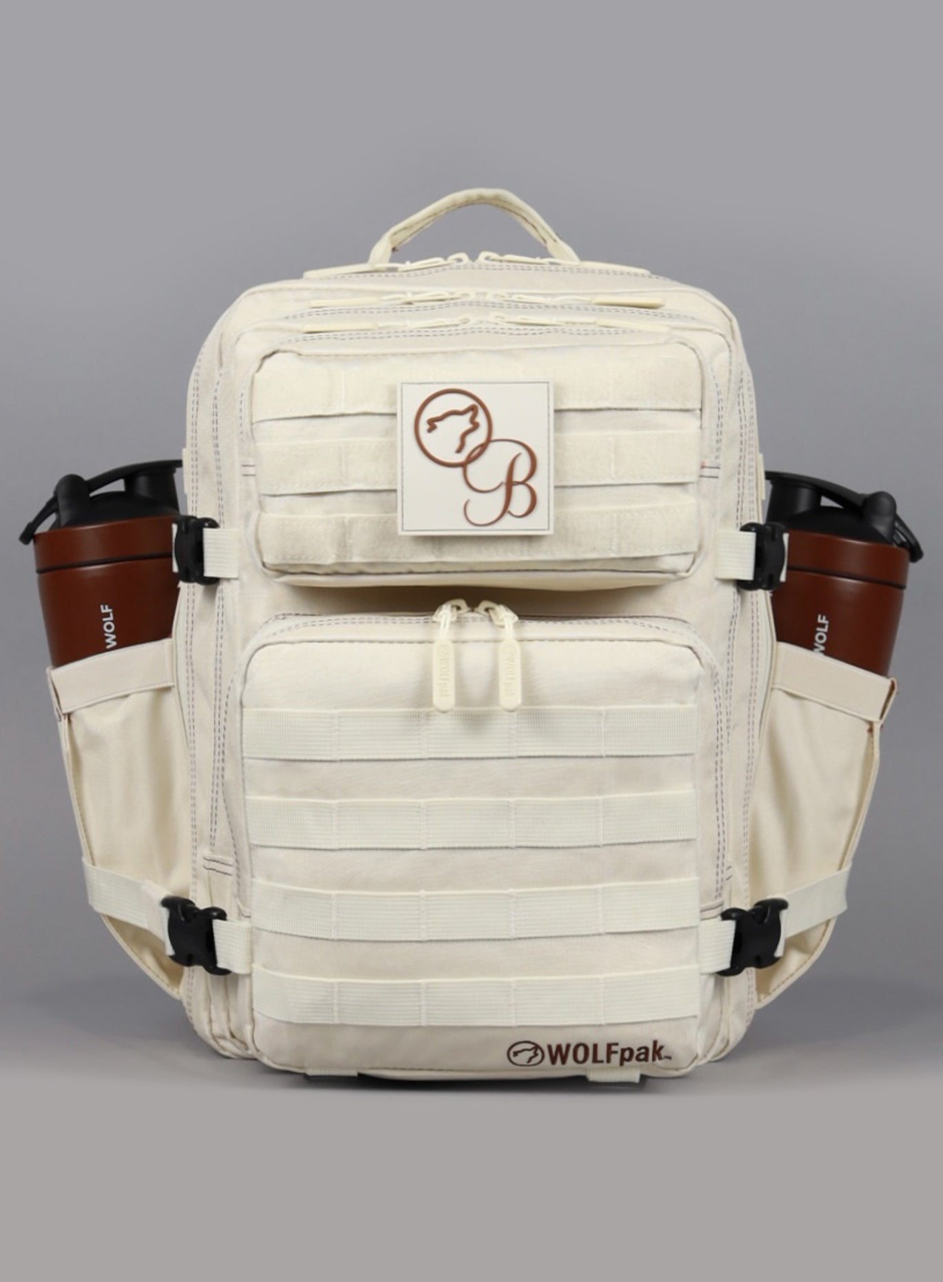 A front perspective of the 35L Bombshell Sportswear backpack in  Crème color