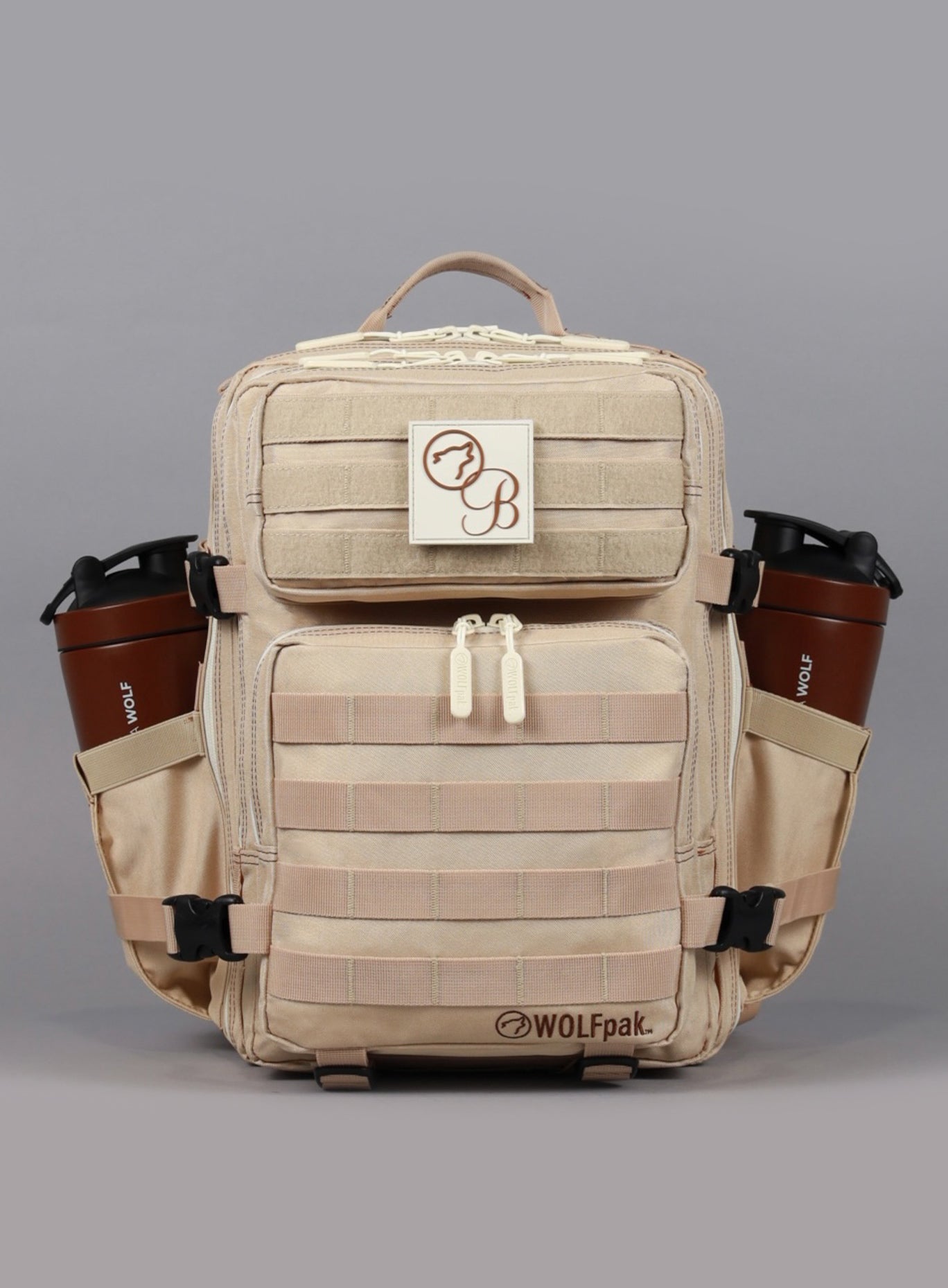 front view of the  25L Backpack Bombshell Sportswear in Latte color