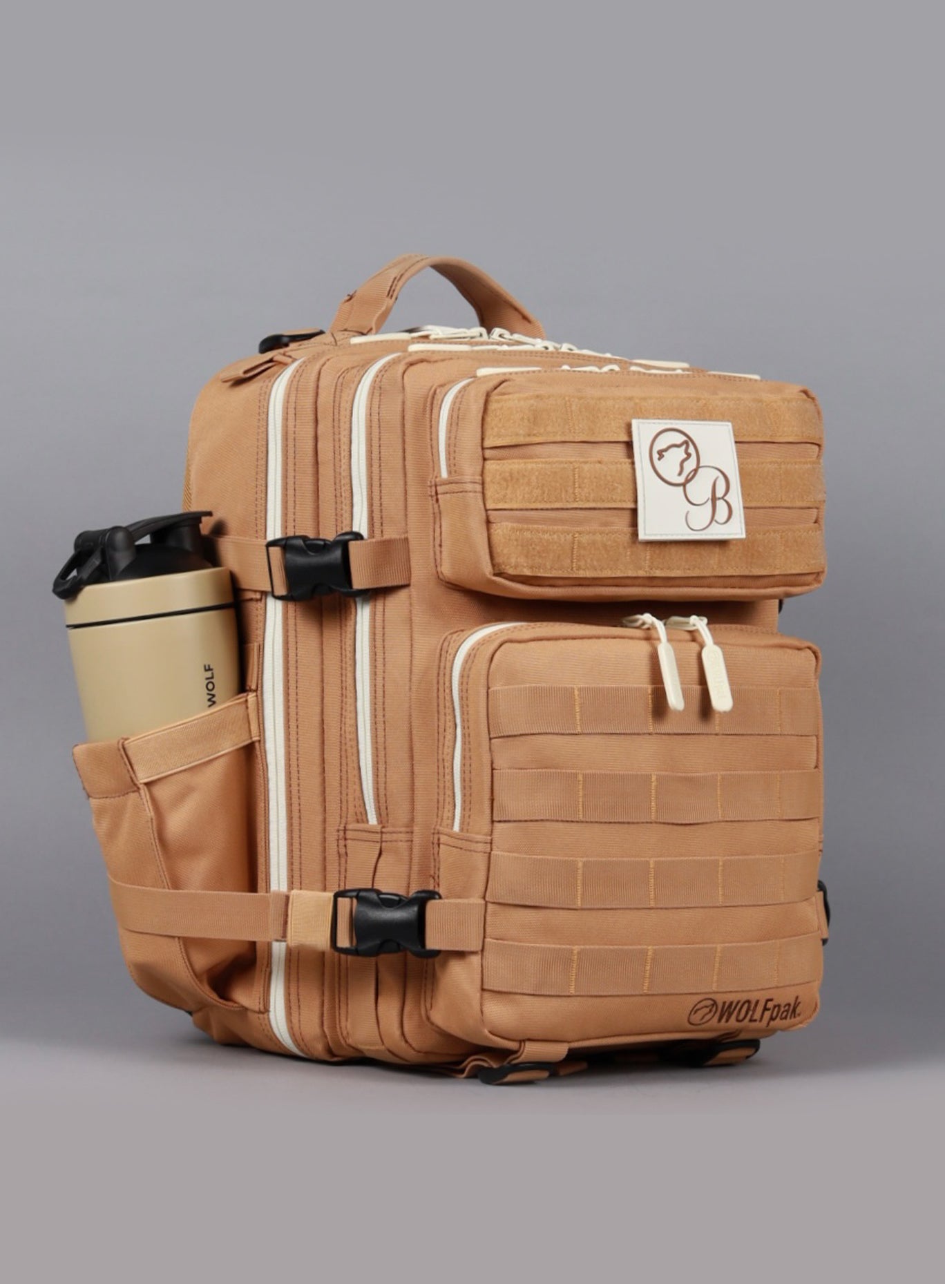 left side view of the   25L Backpack Bombshell Sportswear in Caramel color