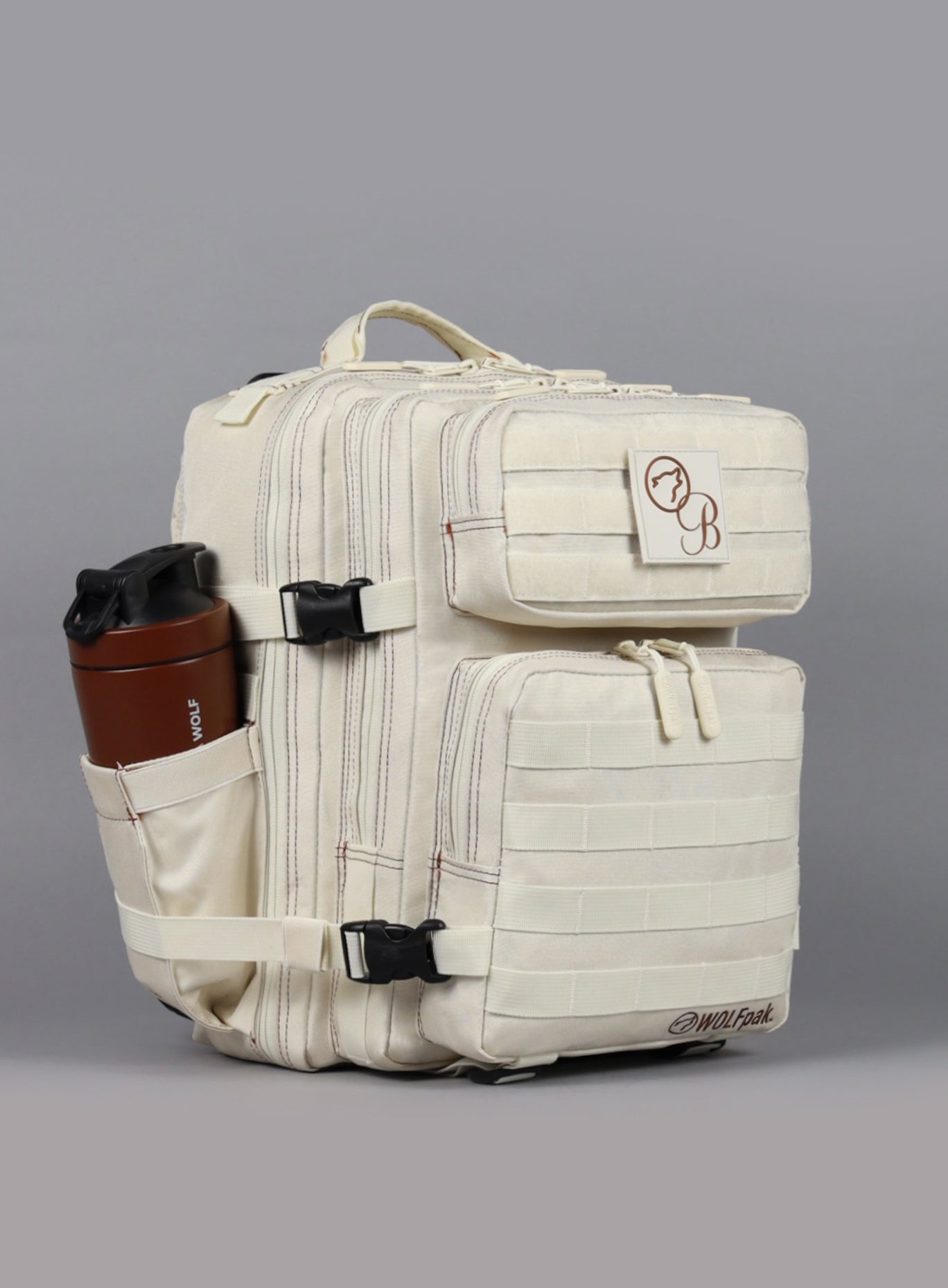 left side view of the   25L Backpack Bombshell Sportswear in Crème color