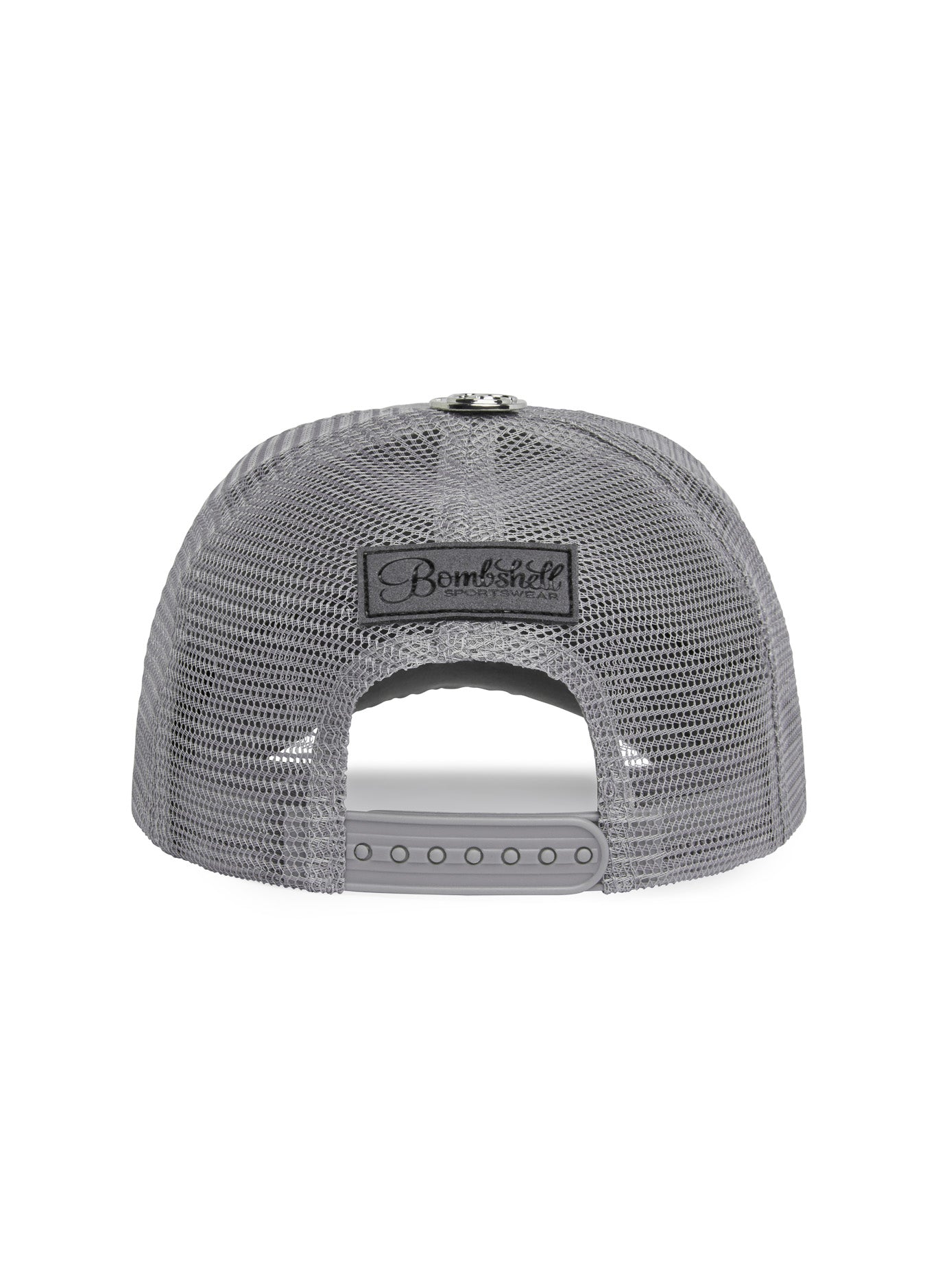 back view of our gray Perforated Suede Hat