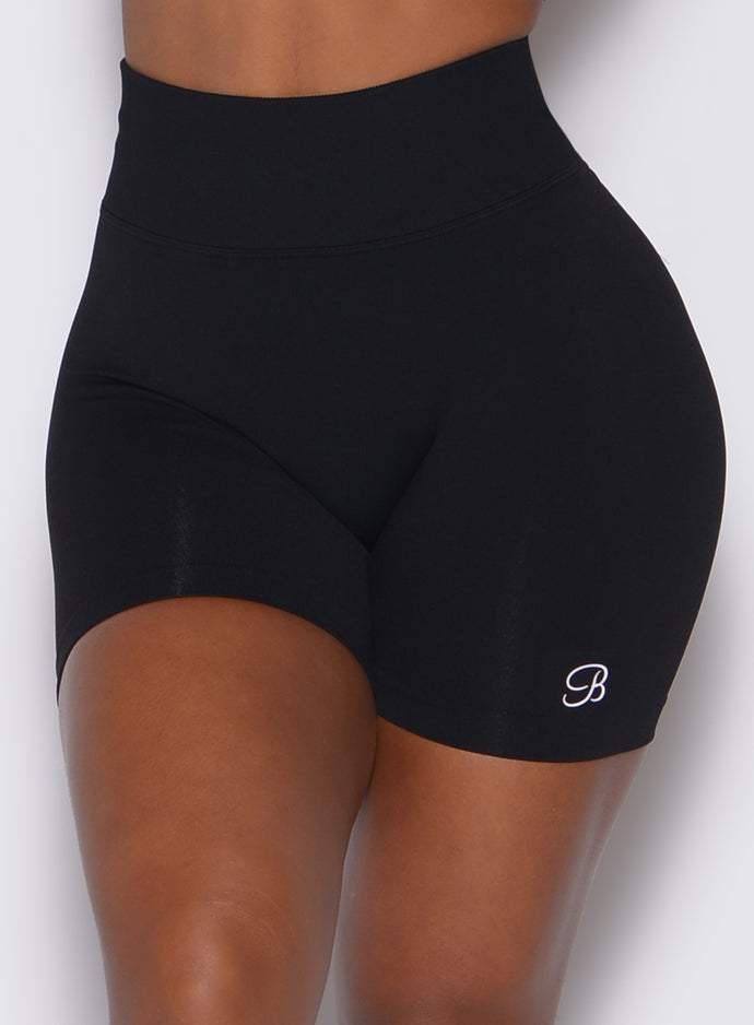 Zoomed in front view of our cheeky seamless shorts 