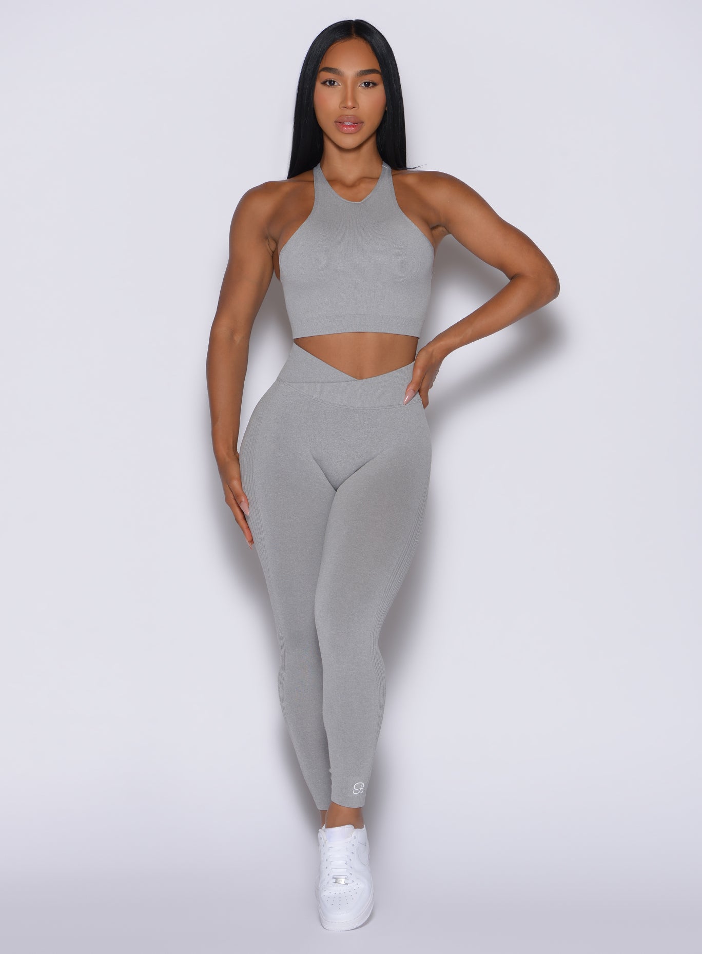 Contour Seamless Leggings | Silver | Bombshell Sportswear