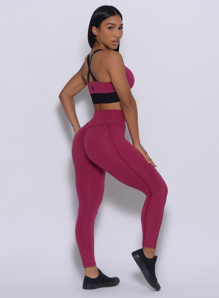 Brazilian 7/8 Legging | Mulberry | Bombshell Sportswear